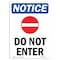 Signmission OSHA Notice Sign, 18" H, 12" W, NOTICE Do Not Enter Sign With Symbol, Portrait, NS-D-1218-V-15441 OS-NS-D-1218-V-15441 - alternate 1